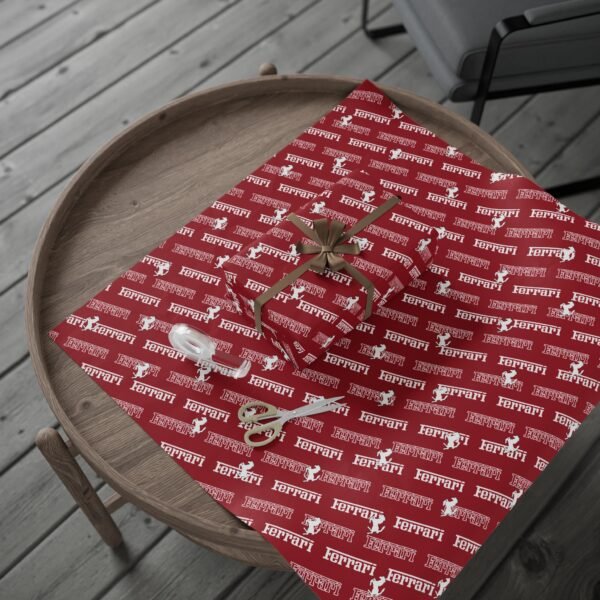Context 2, 30_ x 36_, Matte Free Ferrari F1 gift wrap design featuring Charles Leclerc and Lewis Hamilton