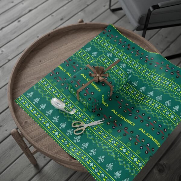 Context 2 (5) Printable Formula 1 gift wrapping paper with holiday ugly sweater design