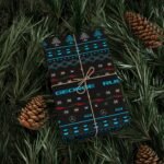 Context 3 (2) Printable Formula 1 gift wrapping paper with holiday ugly sweater design