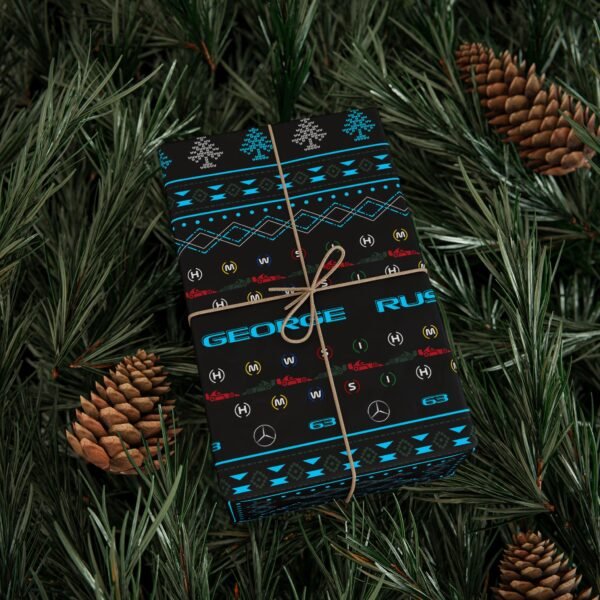 Context 3 (2) Printable Formula 1 gift wrapping paper with holiday ugly sweater design