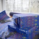 Context 4 (4) Printable Formula 1 gift wrapping paper with holiday ugly sweater design