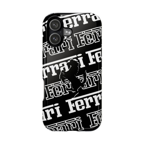 Front (45) Ferrari White and Black F1 2025 Phone Case