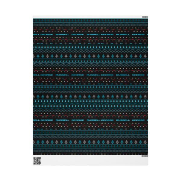 Front (47) Printable Formula 1 gift wrapping paper with holiday ugly sweater design