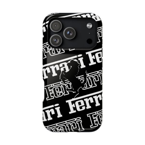 Front (47) Ferrari White and Black F1 2025 Phone Case