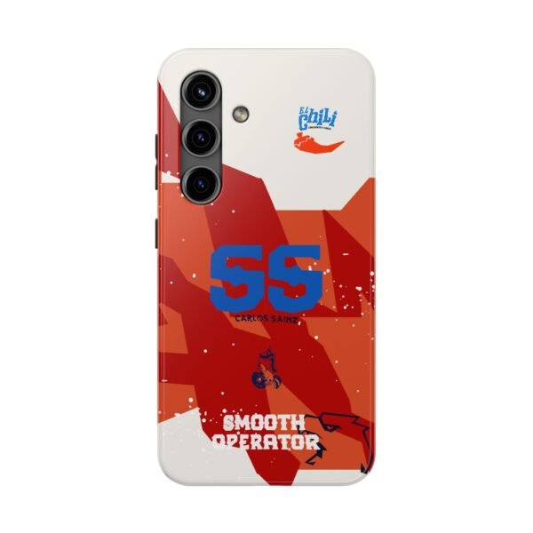 Front, Samsung Galaxy S24 (3) Carlos Sainz Williams F1 Mexico GP 2025 Helmet Inspired Phone Case
