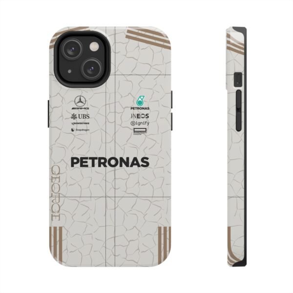 Front and Side, iPhone 14 (2) George Russell GR63 US GP 2025 Race Suit Phone Case