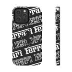 Front and Side, iPhone 14 Pro Max (1) Ferrari White and Black F1 2025 Phone Case