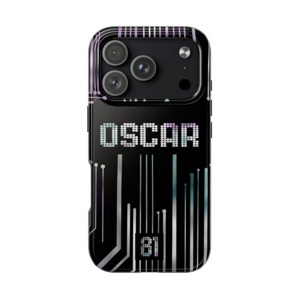 Front, iPhone 17 Pro (1) Oscar Piastri United states GP Helmet 2025 F1 Phone Case
