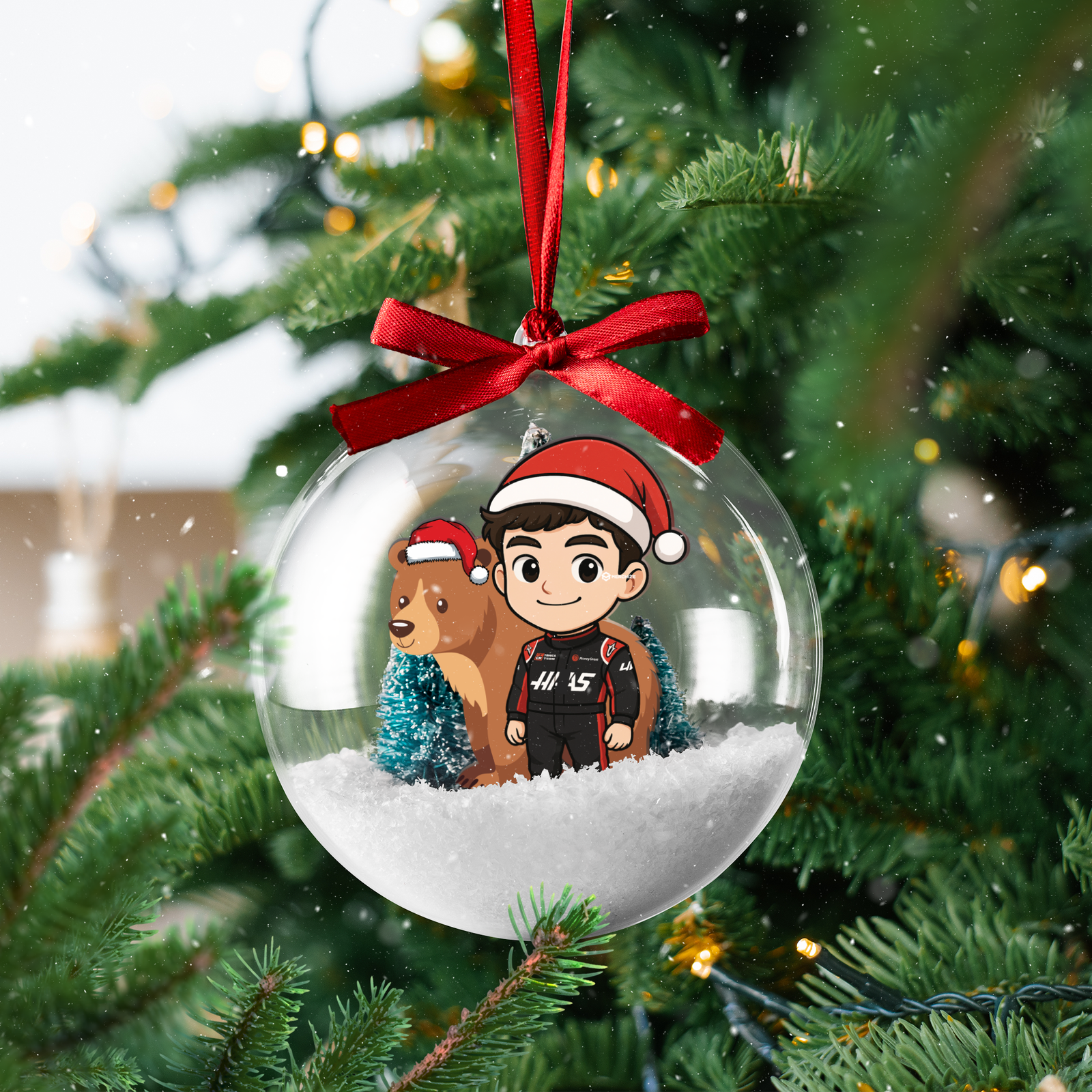 Mockup Clear Plastic Christmas Bauble (4) ollie bearman christmas bauble ornament