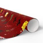 Rolled (1) Free Ferrari F1 gift wrap design featuring Charles Leclerc and Lewis Hamilton