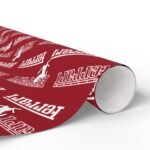 Rolled, 30_ x 36_, Matte Free Ferrari F1 gift wrap design featuring Charles Leclerc and Lewis Hamilton