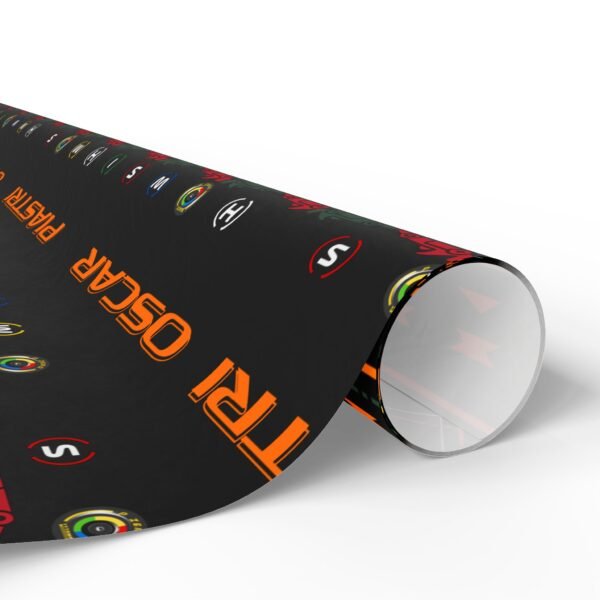 Rolled (5) Printable Formula 1 gift wrapping paper with holiday ugly sweater design
