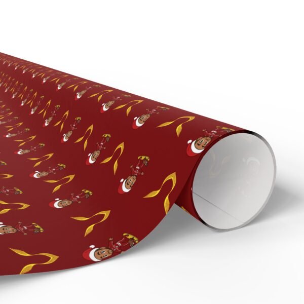 Rolled Free Ferrari F1 gift wrap design featuring Charles Leclerc and Lewis Hamilton
