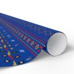 Rolled (7) Printable Formula 1 gift wrapping paper with holiday ugly sweater design