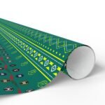 Rolled (8) Printable Formula 1 gift wrapping paper with holiday ugly sweater design