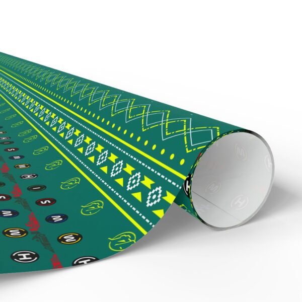 Rolled (8) Printable Formula 1 gift wrapping paper with holiday ugly sweater design