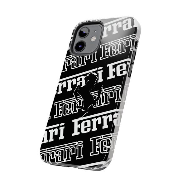 Side, iPhone 12 (1) Ferrari White and Black F1 2025 Phone Case