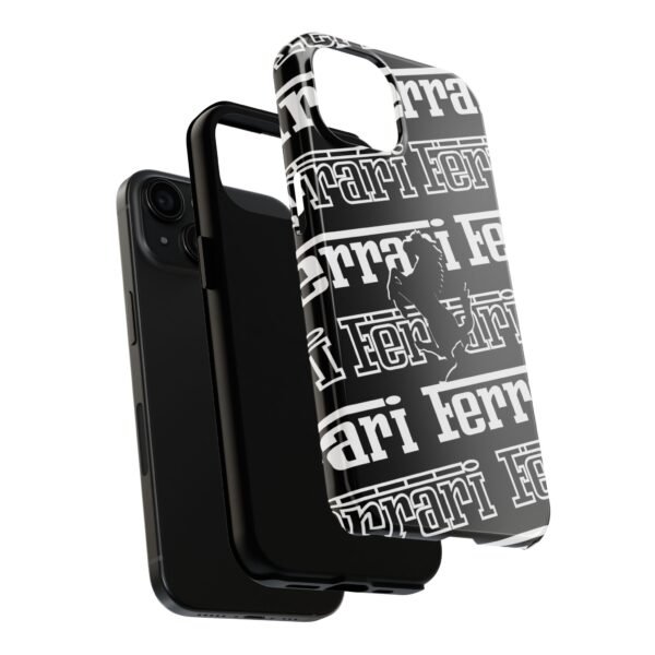 iPhone 15 (1) Ferrari White and Black F1 2025 Phone Case