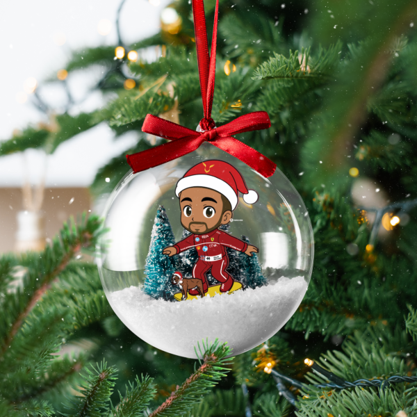 lewis front Lewis Hamilton F1 christmas bauble ornament