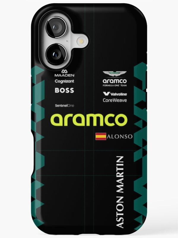 work-175111432-iphone-magsafe-tough-case (2) Fernando Alonso 2025 United States GP race suit inspired F1 phone case for iPhone