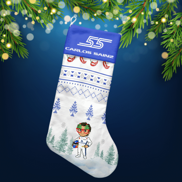 16 Carlos Sainz F1 Christmas Stocking