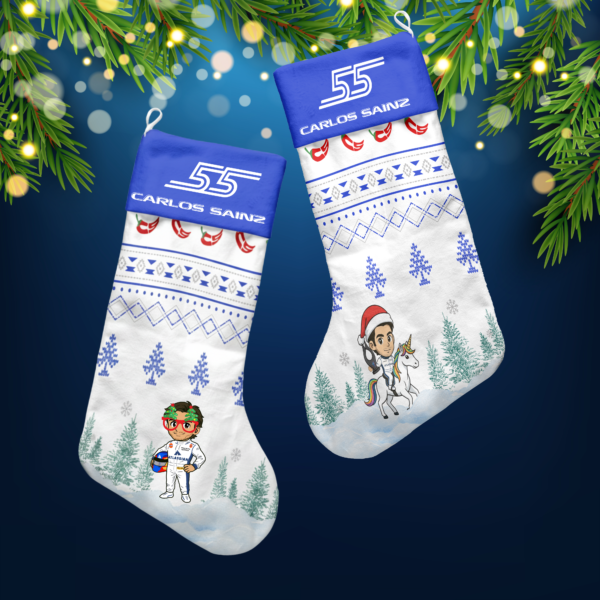 Cralos Sainz F1 christmas stocking