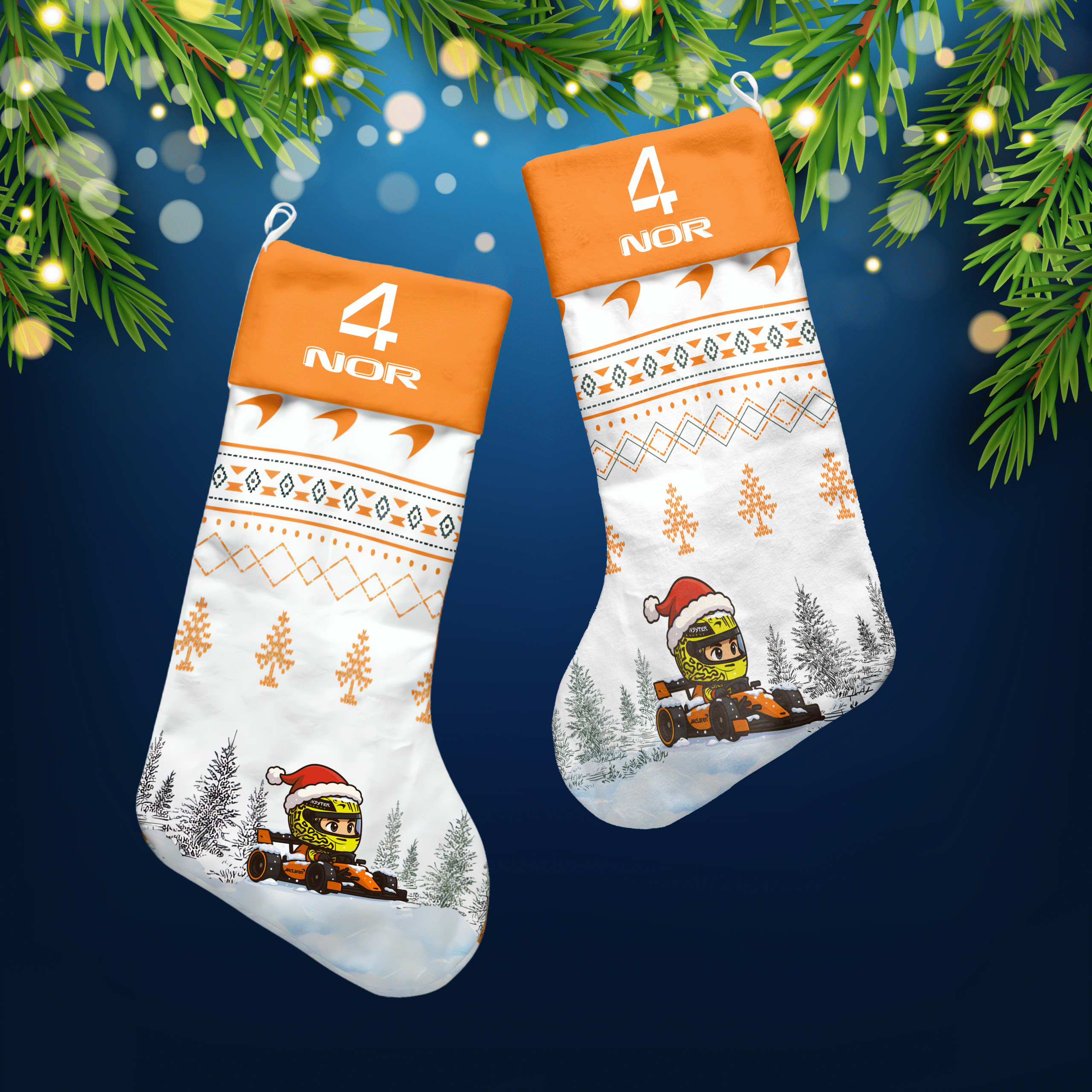 Lando Norris F1 Christmas Stocking