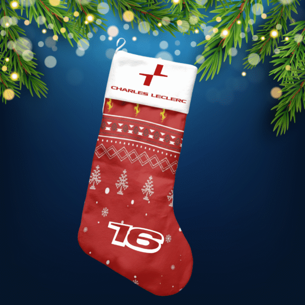 25 Charles Leclerc F1 Christmas Stocking