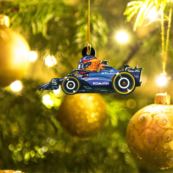 3 Carlos Sainz F1 CS55 Christmas Acrylic Ornament | F1 Fan Gift