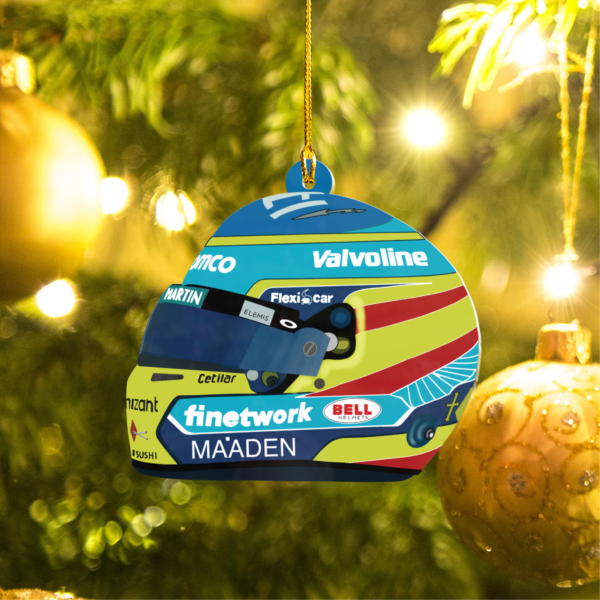 34 Fernando Alonso F1 FA14 Christmas Acrylic Ornament | Aston Martin Fan Gift