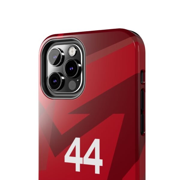 Close-up, iPhone 12 Pro (1) Lewis Hamilton F1 Las Vegas GP 2025 Racing livery Inspired Tough Phone Case