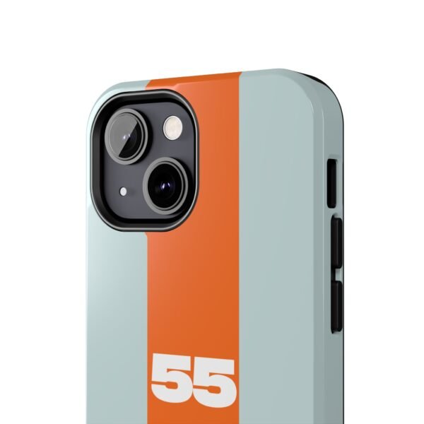 Close-up, iPhone 13 Mini Carlos Sainz Williams F1 GULF 2025 Inspired Phone Case