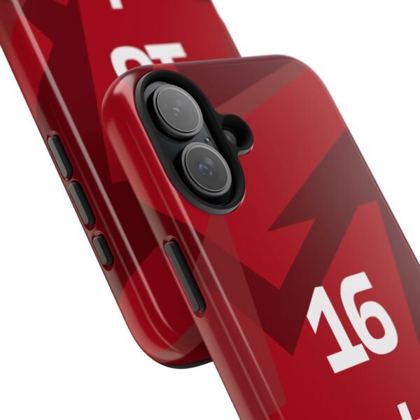 Close-up, iPhone 16 Plus Charles Leclerc F1 Las Vegas GP 2025 Racing livery Inspired Tough Phone Case