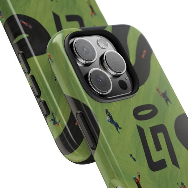 Close-up, iPhone 16 Pro NOR 4 F1 Las Vegas GP Helmet 2025 inspired Phone Case