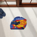 Carlos Sainz F1 Helmet Shaped Floor rug and Floor mats