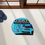 George Russell F1 Helmet Shaped Floor rug and Floor mats