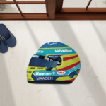 Fernando Alonso F1 Helmet Shaped Floor rug and Floor mats