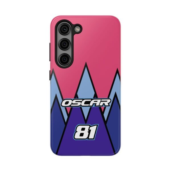 Front, Samsung Galaxy S23 (1) Oscar Piastri F1 Las Vegas GP 2025 Helmet inspired Phone Case