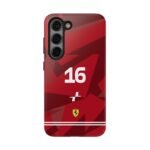 Front, Samsung Galaxy S23 (2) Charles Leclerc F1 Las Vegas GP 2025 Racing livery Inspired Tough Phone Case