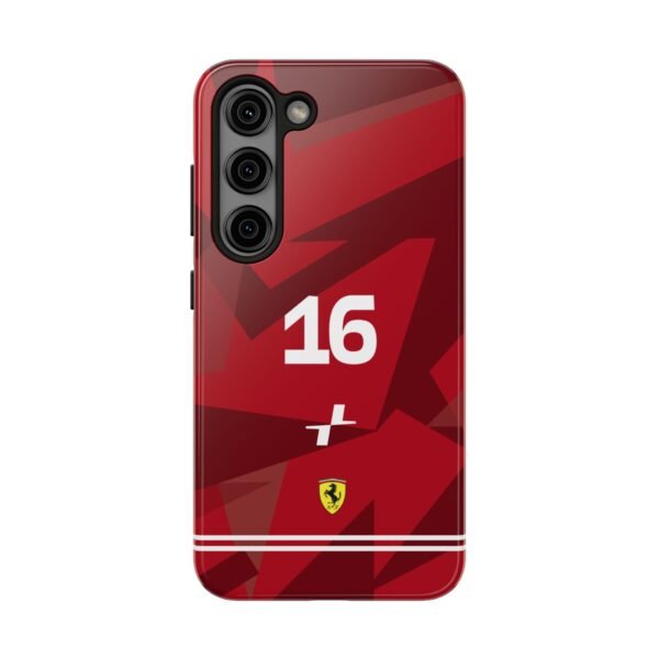 Front, Samsung Galaxy S23 (2) Charles Leclerc F1 Las Vegas GP 2025 Racing livery Inspired Tough Phone Case