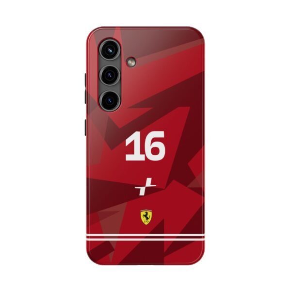 Front, Samsung Galaxy S24 (1) Charles Leclerc F1 Las Vegas GP 2025 Racing livery Inspired Tough Phone Case