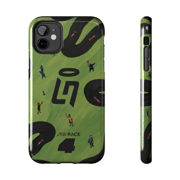 Front and Side, iPhone 11 NOR 4 F1 Las Vegas GP Helmet 2025 inspired Phone Case