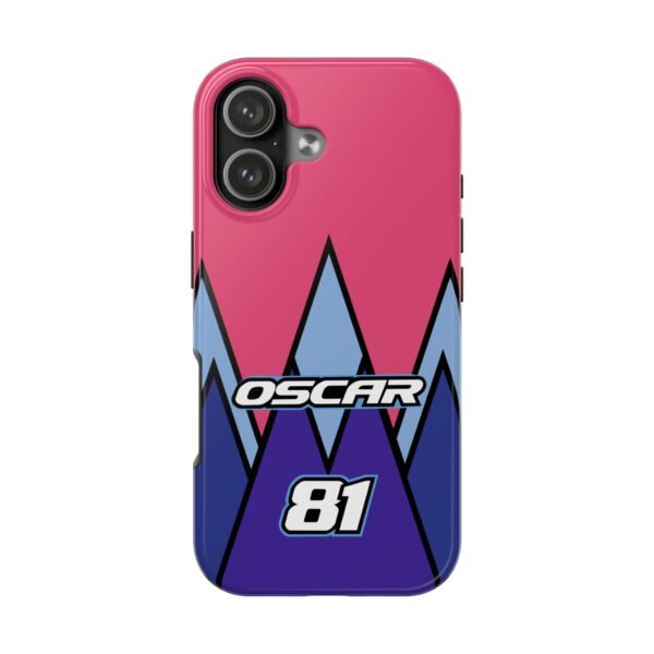 Front, iPhone 17 (2) Oscar Piastri F1 Las Vegas GP 2025 Helmet inspired Phone Case