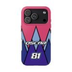 Front, iPhone 17 Pro (1) Oscar Piastri F1 Las Vegas GP 2025 Helmet inspired Phone Case
