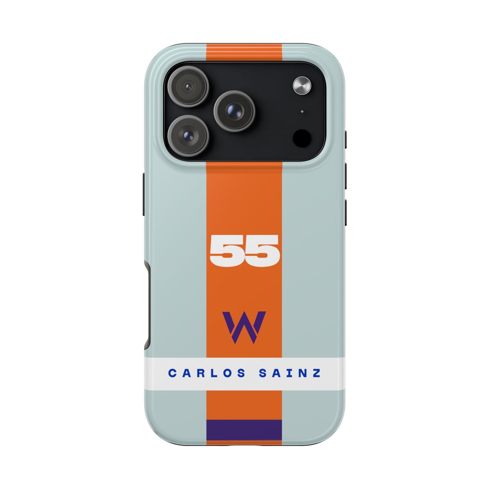 Front, iPhone 17 Pro (2) Carlos Sainz Williams F1 Gulf Livery 2025 phone case