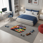 Formul 1 helmet custom shape rugs