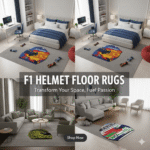 Formul 1 helmet custom shape rugs