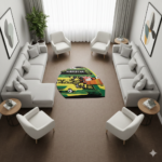 Formul 1 helmet custom shape rugs