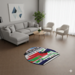 Formul 1 helmet custom shape rugs