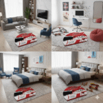 Formul 1 helmet custom shape rugs